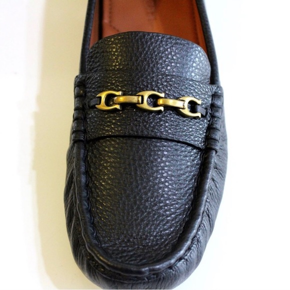 Coach Crosby Driver Black Pebbled Leather Loafers - Picture 5 of 5